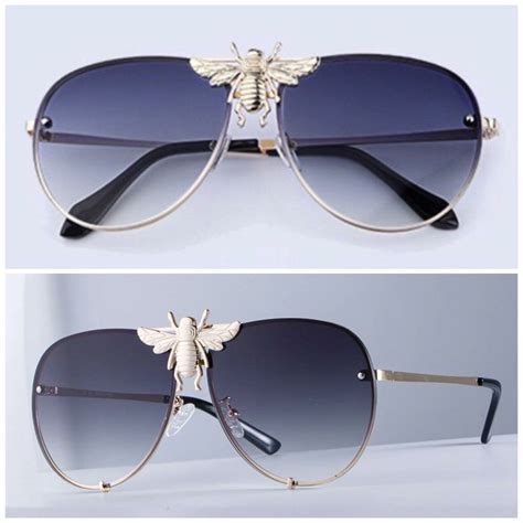 gucci blue glasses|bee sunglasses gucci.